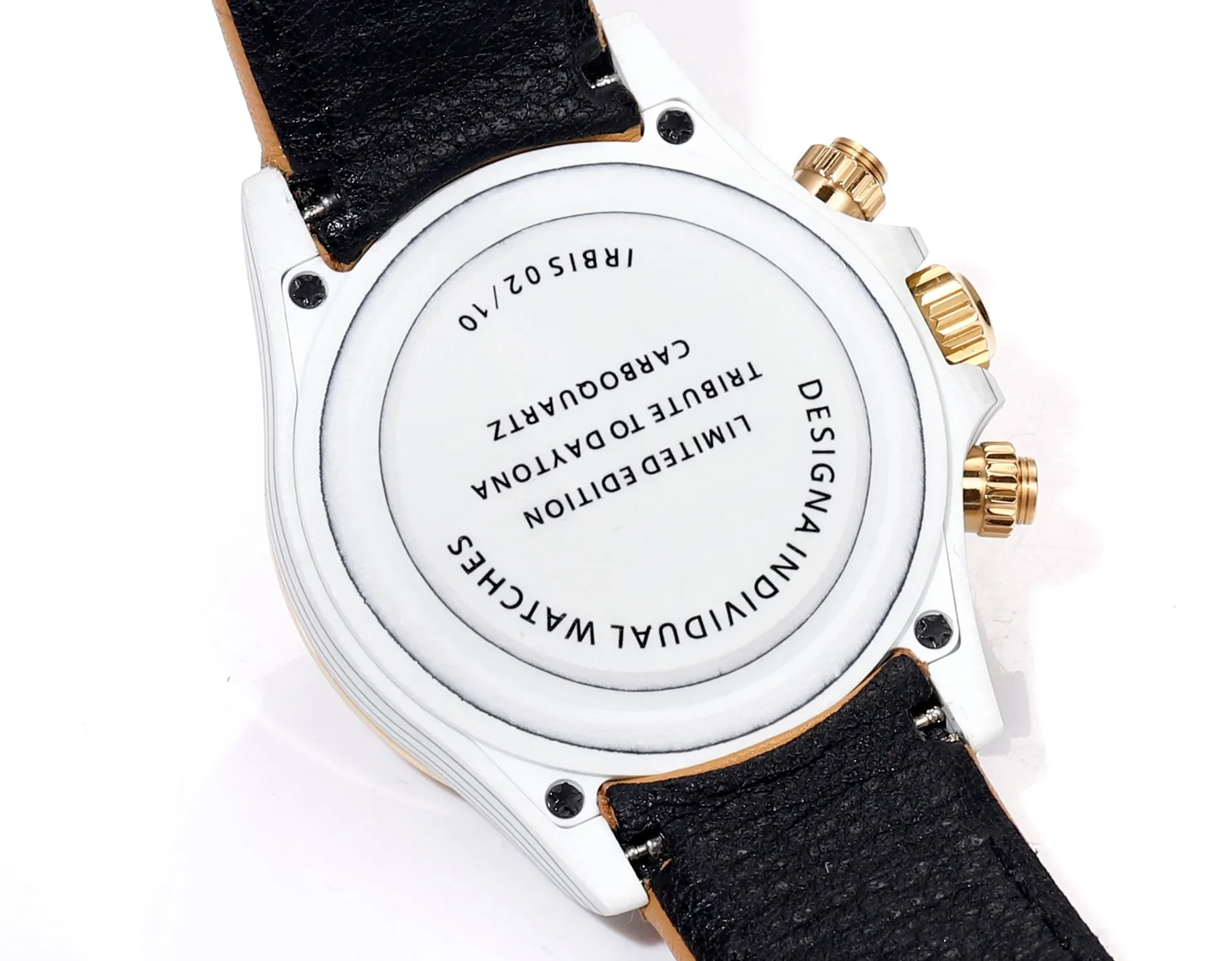 Rolex Daytona Carbon Fiber Custom Edition - Champagne Dial, Brown Strap, Enhanced Night Glow Case by VSF Watches Official Store