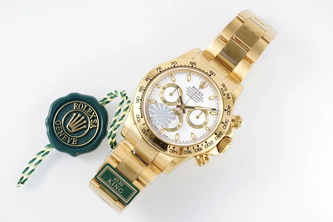 Rolex Daytona 4130 Gold Full Gold Chronograph Watch - Swiss A-Grade Watches Quality