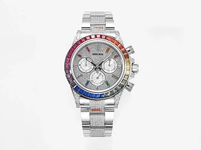Rolex Daytona HB1 - Platinum Bezel, Stainless Steel Case, Automatic Mechanical VSF Watches Collection