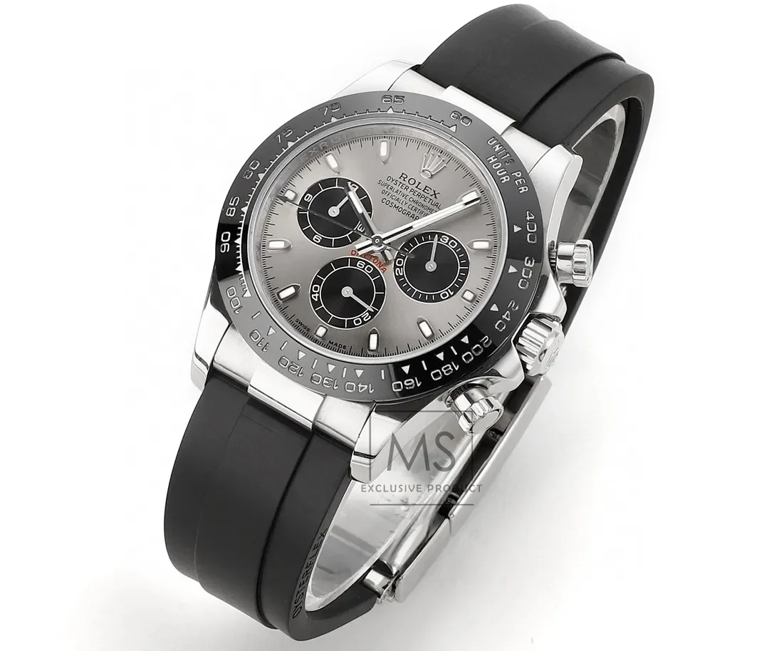 VS Factory Rolex Daytona 4130 - Black Rubber Strap, Panda Dial, Ultra-Thin Case by VSF Watches Official Store