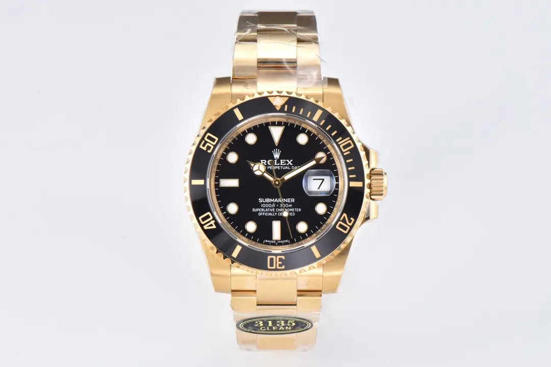 VS Factory Rolex Submariner 40mm 116618 Series - Black Dial, Gold Stainless Steel, Diver Collection