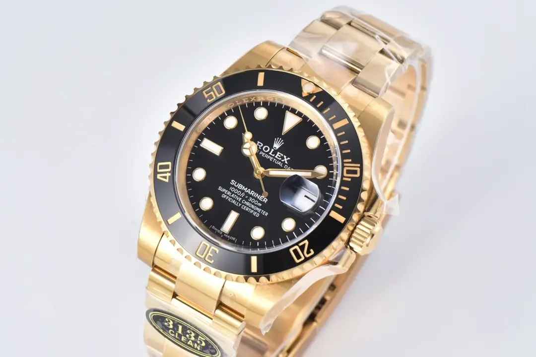 VS Factory Rolex Submariner 40mm 116618 Series - Black Dial, Gold Stainless Steel, Diver Collection
