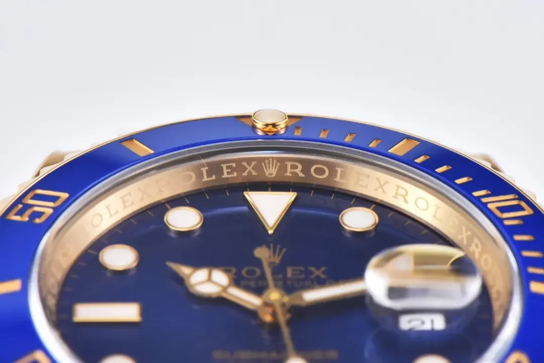 VS Factory Rolex Submariner 40mm Blue Dial Gold Tone Watch - 116618 Series