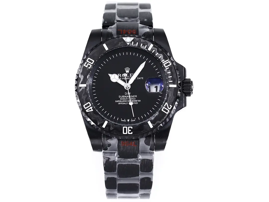 VS Factory Rolex Submariner PARAKEET - Black Custom Carbon Fiber Bezel, Gradient Green Dial Timepieces