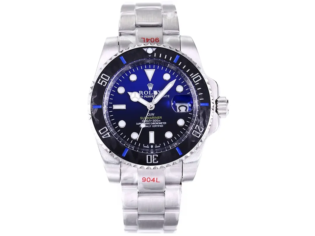 Rolex Submariner PARAKEET - Custom Blue Gradient Dial, Carbon Fiber Bezel, Stainless Steel Luxury Watch by VSF Watches