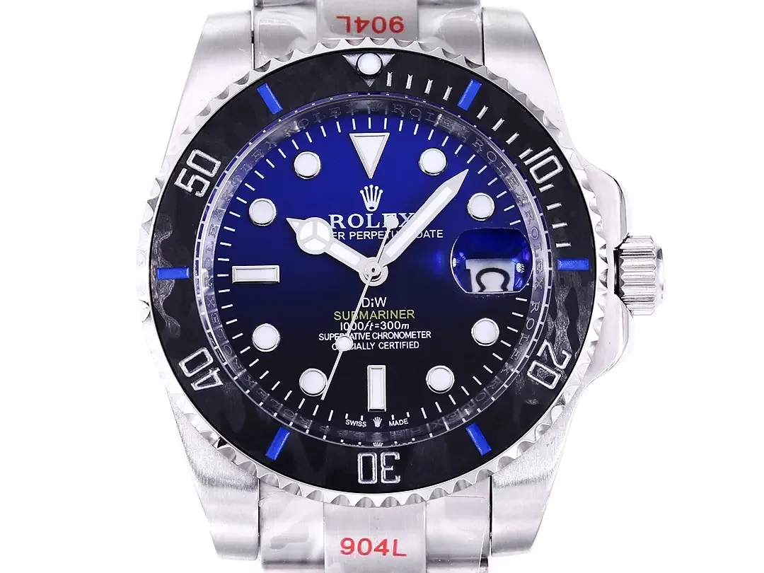 Rolex Submariner PARAKEET - Custom Blue Gradient Dial, Carbon Fiber Bezel, Stainless Steel Luxury Watch by VSF Watches