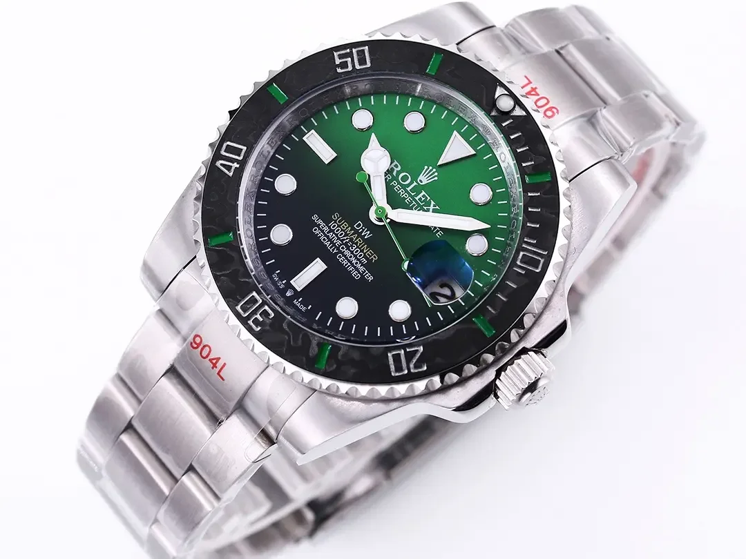 Rolex Submariner PARAKEET - Custom Green Gradient Dial, Stainless Steel Luxury Watch by VSF Watches