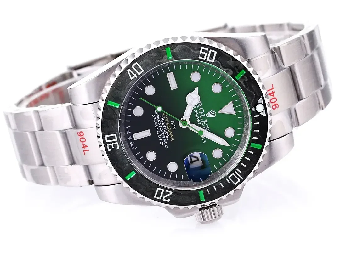 Rolex Submariner PARAKEET - Custom Green Gradient Dial, Stainless Steel Luxury Watch by VSF Watches