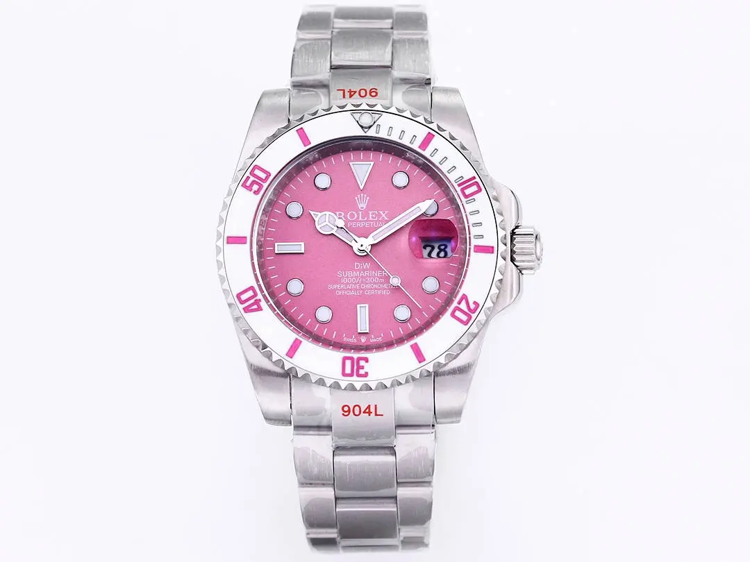Rolex Submariner PARAKEET - Custom Pink Gradient Dial, Stainless Steel Luxury Timepiece