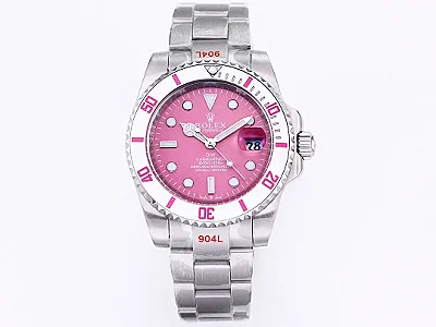 Rolex Submariner PARAKEET - Custom Pink Gradient Dial, Stainless Steel Luxury Timepiece