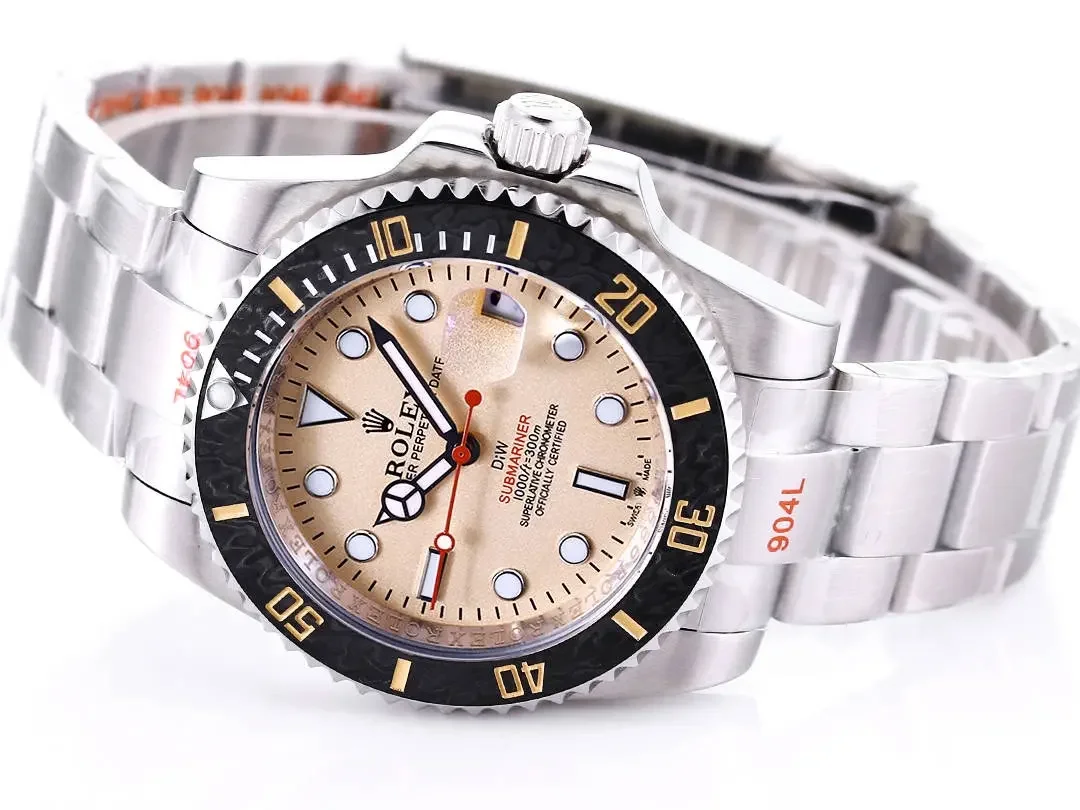 Rolex Submariner PARAKEET - Custom Gradient Green Dial, Carbon Fiber Bezel, 904L Stainless Steel Luxury Watch