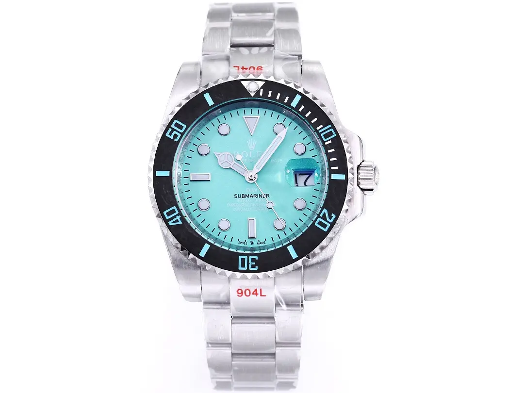 VS Factory Rolex Submariner PARAKEET Custom Watch - Gradient Green Dial, Carbon Fiber Bezel, Stainless Steel