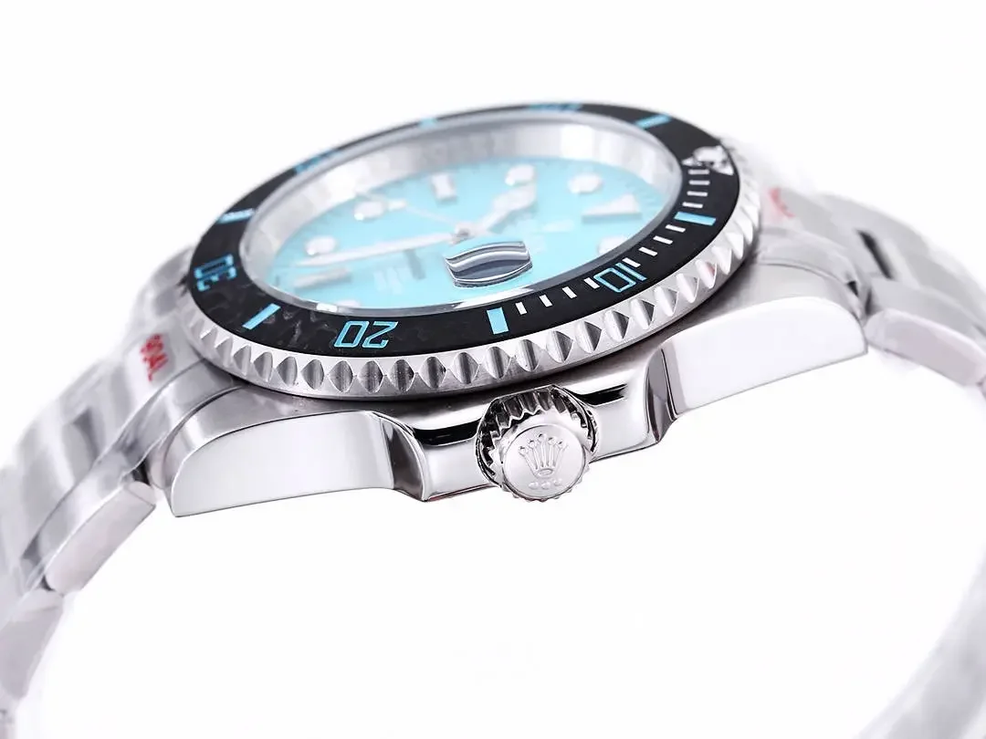 VS Factory Rolex Submariner PARAKEET Custom Watch - Gradient Green Dial, Carbon Fiber Bezel, Stainless Steel