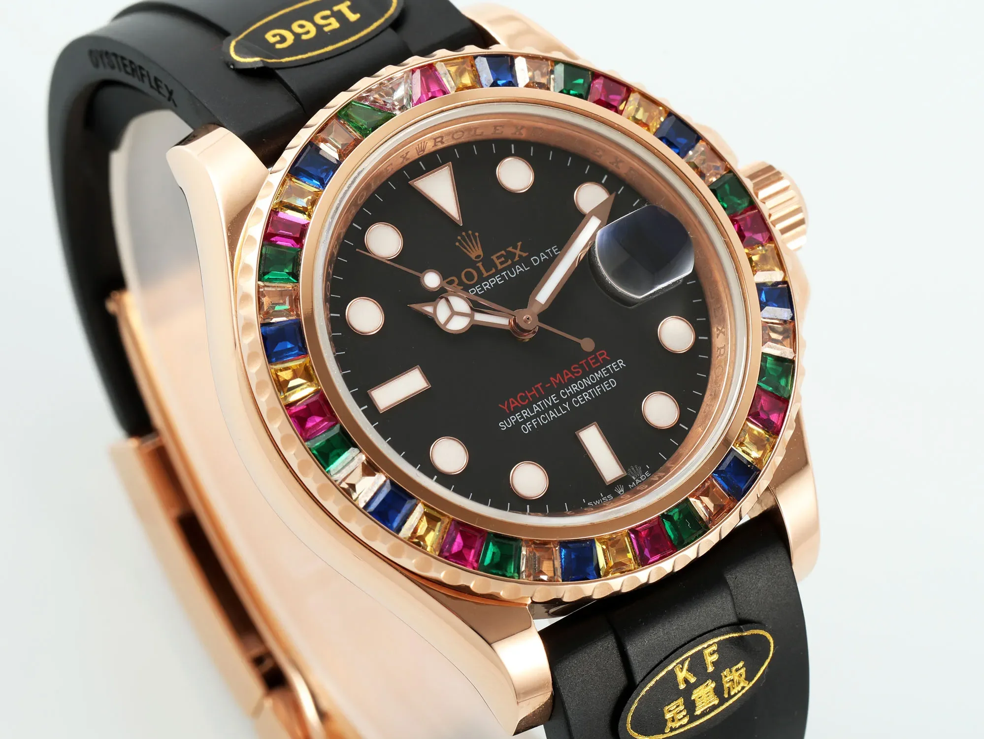 Rolex Yacht-Master Rose Gold Black Rubber - Premium
