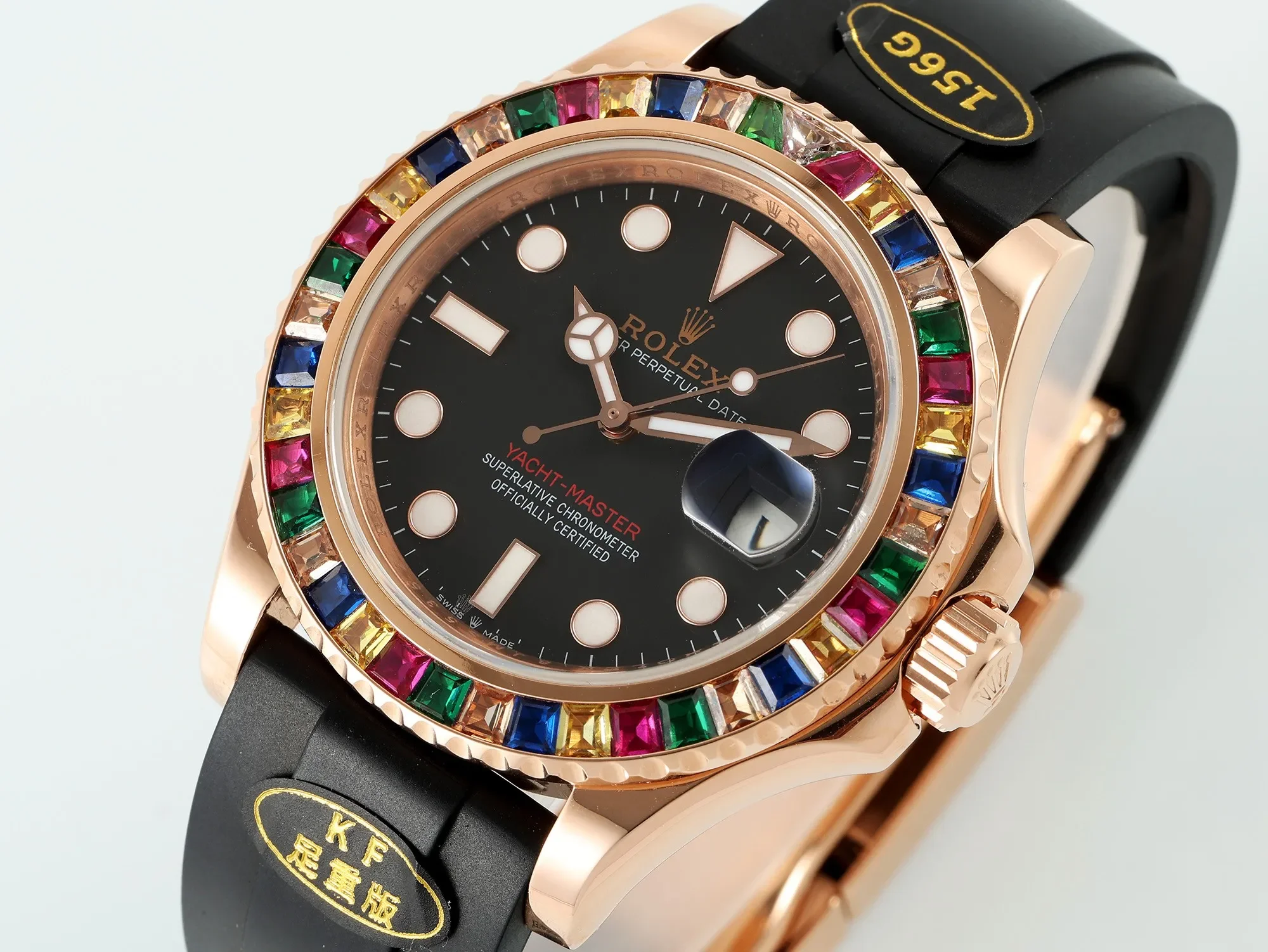 Rolex Yacht-Master Rose Gold Black Rubber - Premium