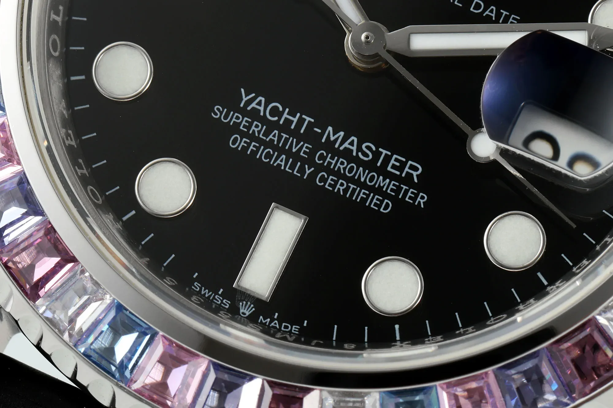 Rolex Yacht-Master "Heavy Edition" - Black Dial with Rainbow Bezel, Rubber Strap &amp; Premium Quality Craftsmanship