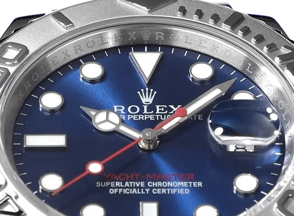 Rolex Yacht-Master 42mm Stainless Steel Watch with Blue Dial and Oyster Bracelet - Classic Elegant Sporty