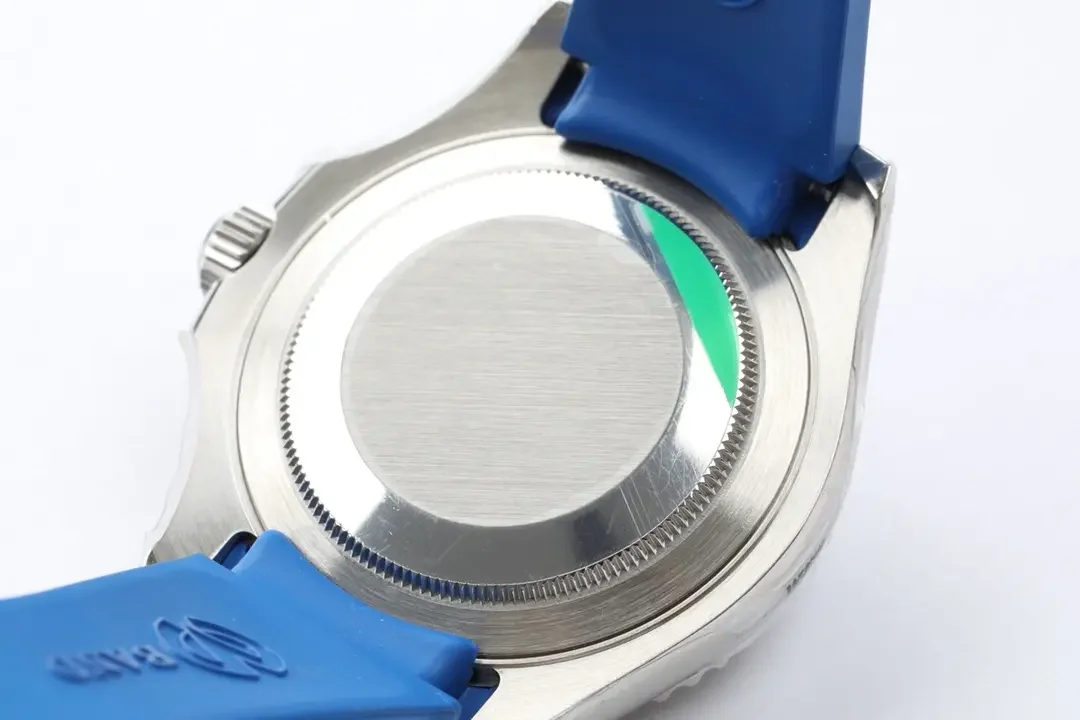 Rolex Yacht-Master 42 Blue Dial Stainless Steel Case with Blue Rubber Strap - Sporty Elegant  Automatic Timepiece
