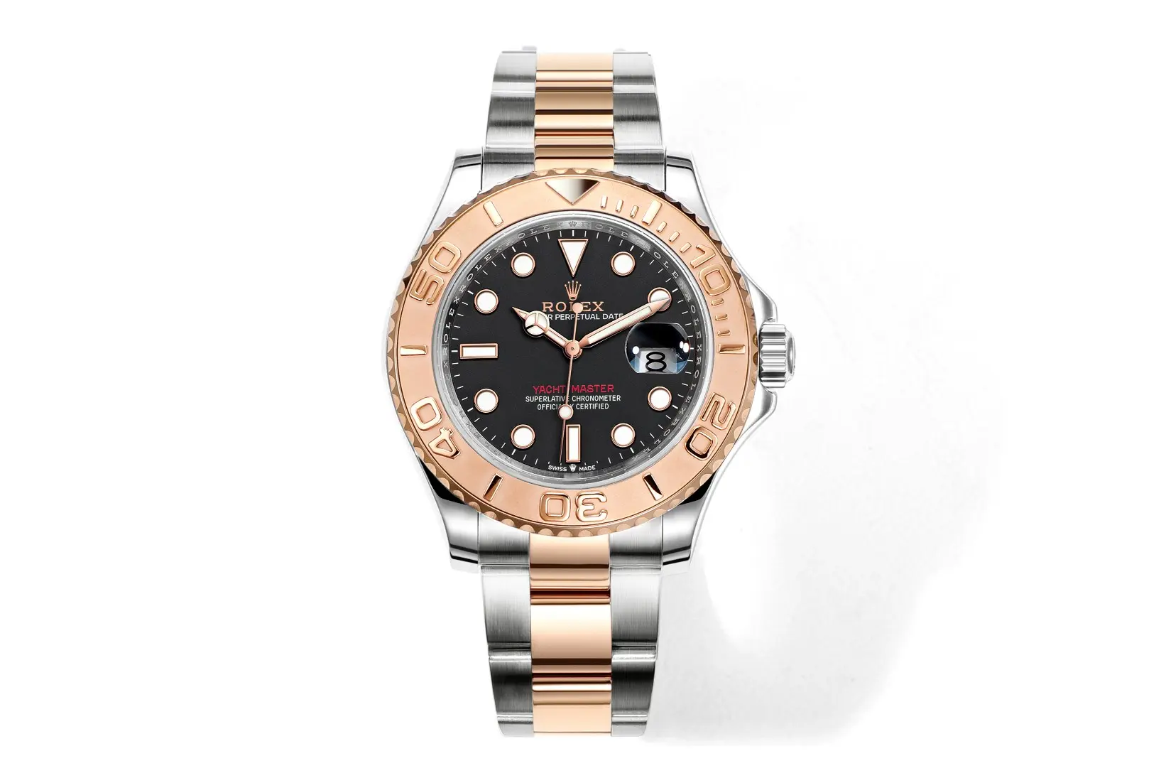 VS Factory Rolex Yacht-Master  42mm Two-Tone Stainless Steel &amp; 18k Everose Gold with Black Dial Automatic Luxury Watch