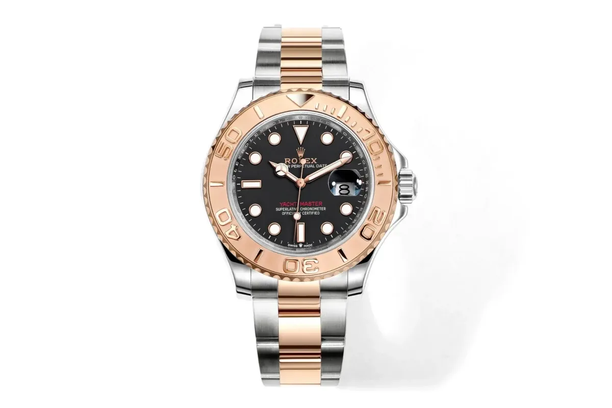 VS Factory Rolex Yacht-Master  42mm Two-Tone Stainless Steel &amp; 18k Everose Gold with Black Dial Automatic Luxury Watch