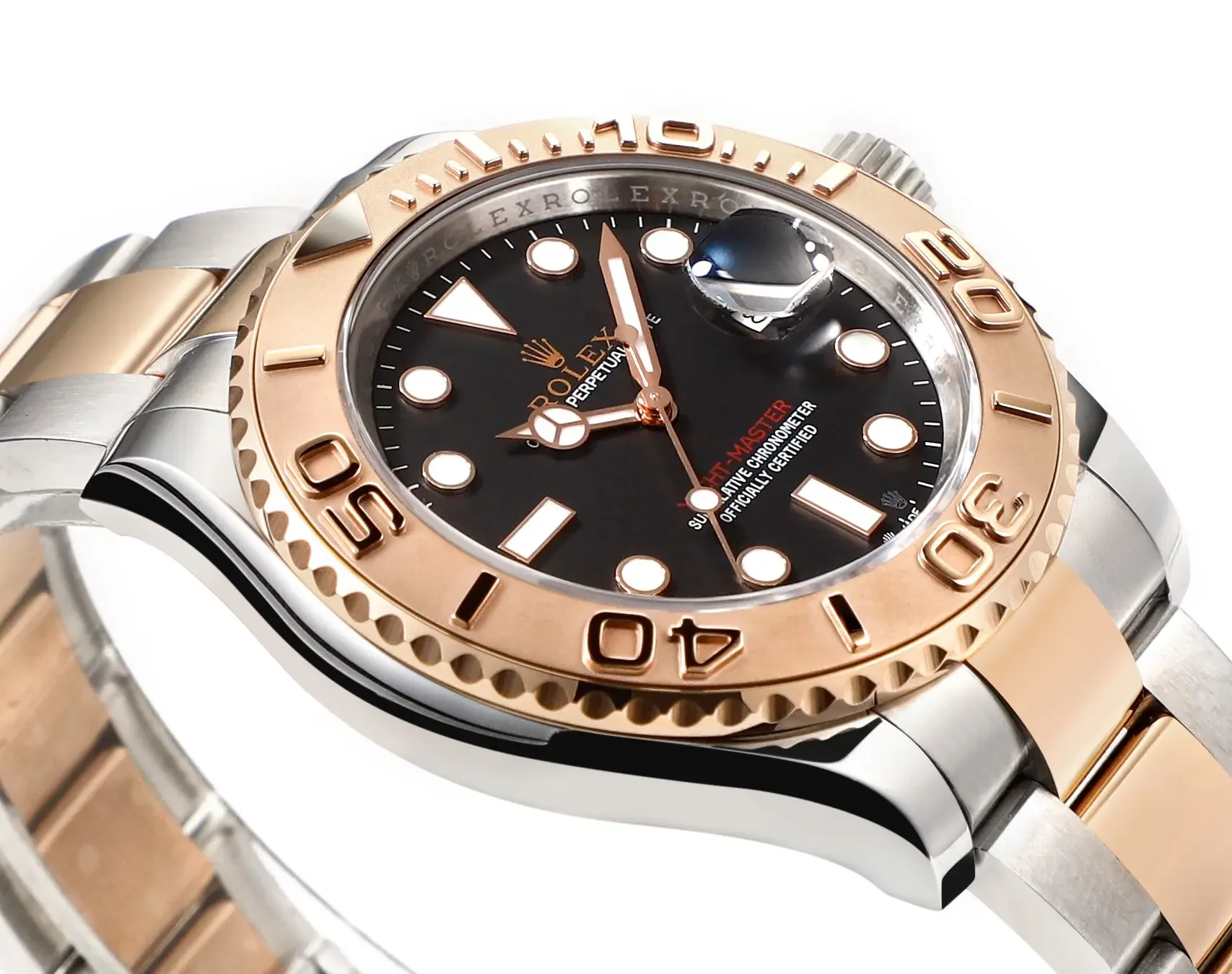 VS Factory Rolex Yacht-Master  42mm Two-Tone Stainless Steel &amp; 18k Everose Gold with Black Dial Automatic Luxury Watch