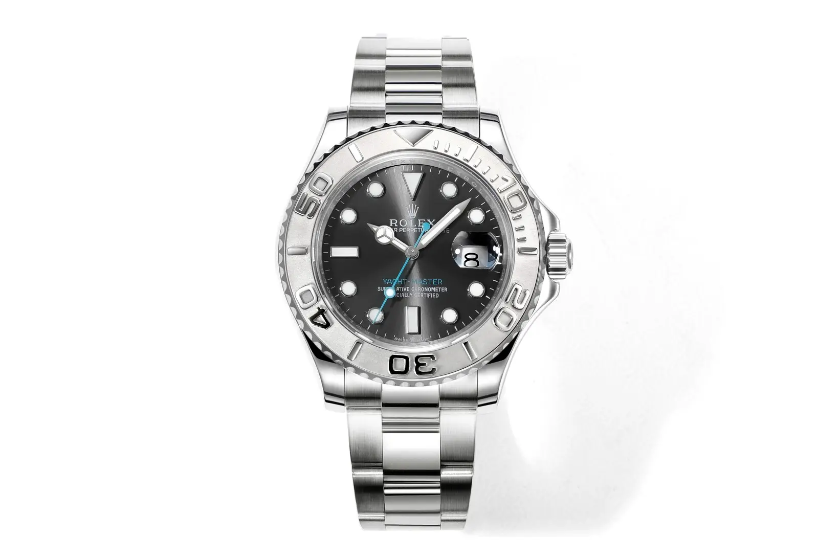 Rolex Yacht-Master  42 Stainless Steel Watch with Black Dial - Classic Elegant Watches Collection