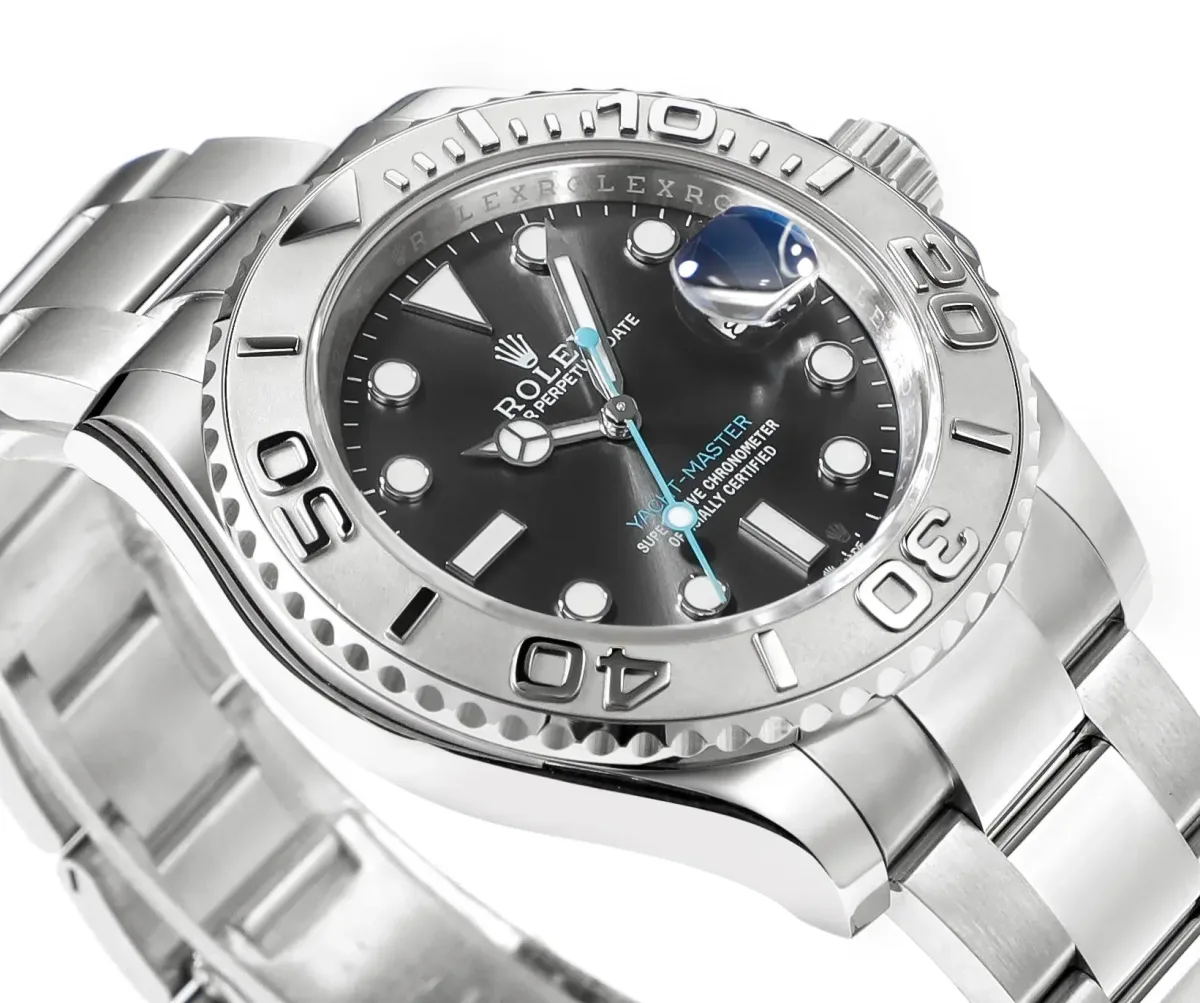 Rolex Yacht-Master  42 Stainless Steel Watch with Black Dial - Classic Elegant Watches Collection