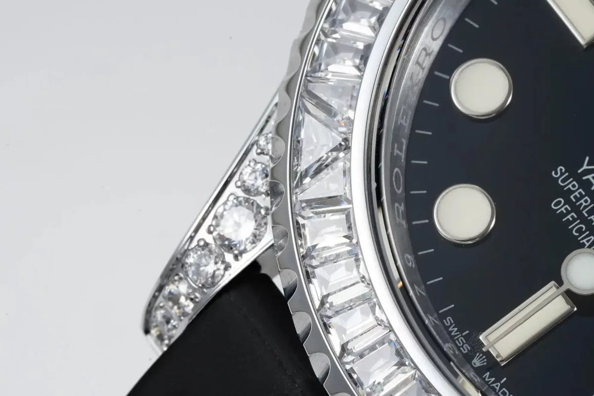 Rolex Yacht-Master 42mm Black Dial Diamond Bezel Rubber Strap Watch Collection