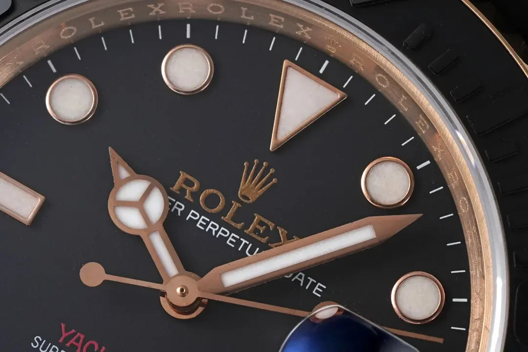 VS Factory Rolex Yacht-Master 40mm Rose Gold Black Dial Rubber Strap Automatic VSF Luxury Watch - Premium VSF Timepiece
