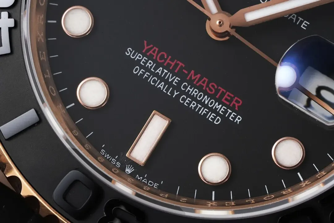 VS Factory Rolex Yacht-Master 40mm Rose Gold Black Dial Rubber Strap Automatic VSF Luxury Watch - Premium VSF Timepiece