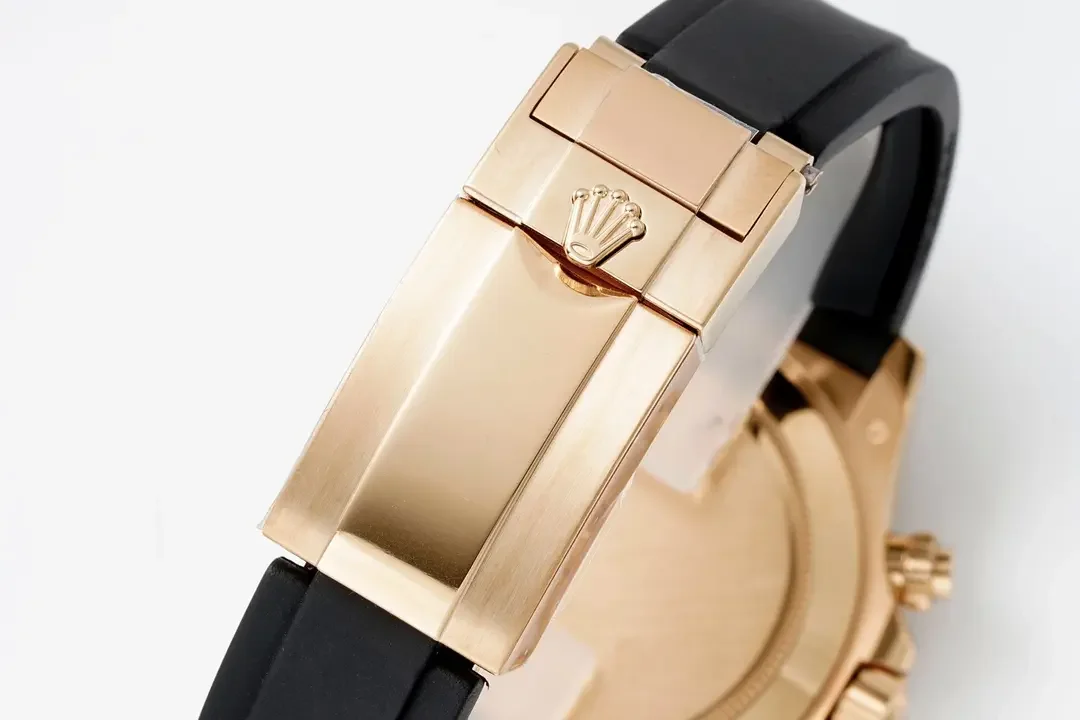 VS Factory Rolex Yacht-Master 40mm Rose Gold Black Dial Rubber Strap Automatic VSF Luxury Watch - Premium VSF Timepiece