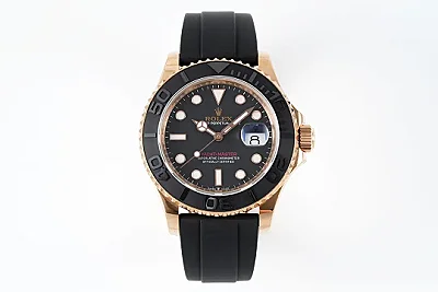 VS Factory Rolex Yacht-Master 40mm Rose Gold Black Dial Rubber Strap Automatic VSF Luxury Watch - Premium VSF Timepiece