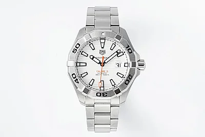 V6 Factory TAG Heuer Super Aquaracer Series Replica Watch - Silver Stainless Steel, White Dial, Formal Casual Super Clone Style