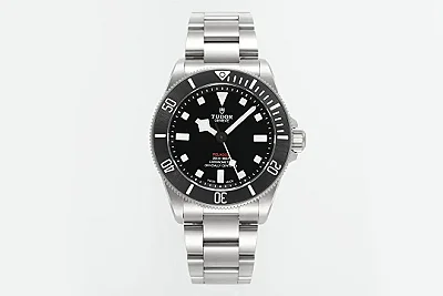 Tudor Pelagos Automatic Black Dial Titanium Diver's Watch with Silver Metal Bracelet