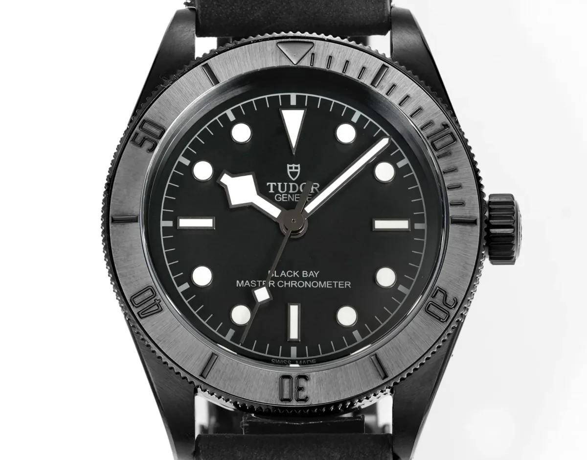 ZF Factory Tudor Black Bay Master Chronometer Black Dial Leather Strap Men's Diver Watch