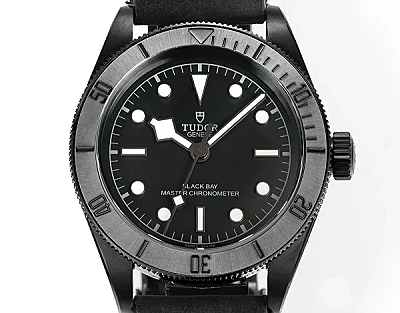ZF Factory Tudor Black Bay Master Chronometer Black Dial Leather Strap Men's Diver Watch