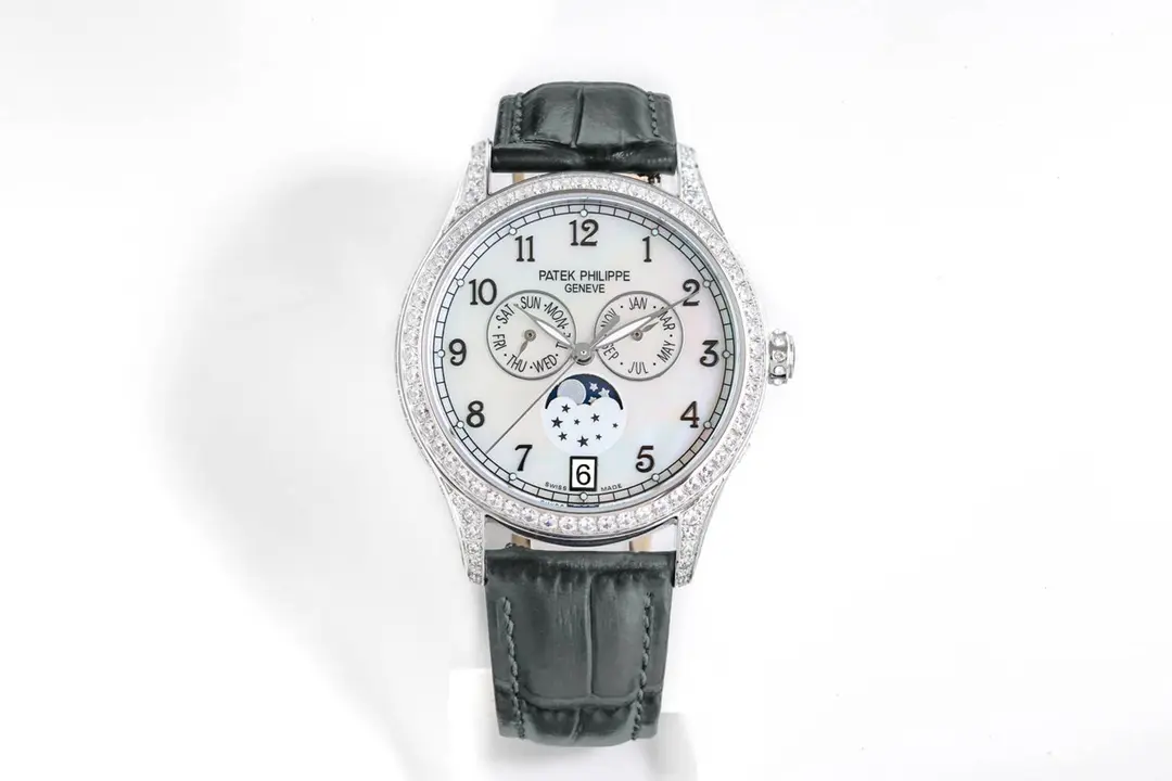 ZF Factory Patek Philippe Complications 4947R White Dial Leather Super Clone Replica Watch - Premium Replica Watches