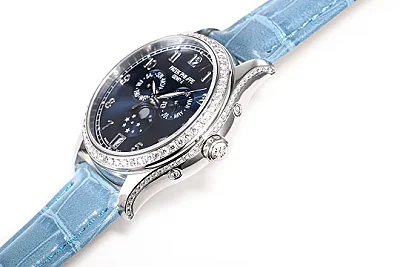 TWA Factory Patek Philippe Complications 4947R Blue Leather Super Clone Replica Watch