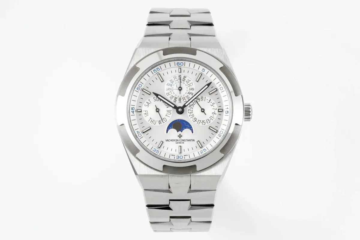 PPF Factory Vacheron Constantin Overseas 4300V Perpetual Calendar Watch - Silver Dial, Stainless Steel Bracelet, Best Super Clone Edition