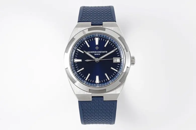 JJ Factory Vacheron Constantin Overseas 4500V Series - Blue Dial, Rubber Strap, Luxury Steel Super Clone Watch