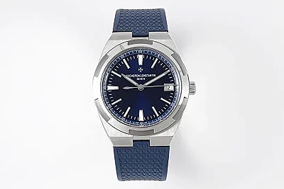 JJ Factory Vacheron Constantin Overseas 4500V Series - Blue Dial, Rubber Strap, Luxury Steel Super Clone Watch