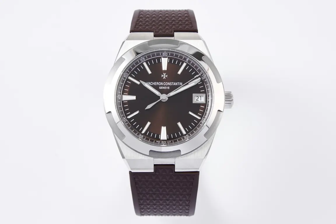 TWA Factory Vacheron Constantin Overseas 4500V Series - Brown Dial, Rubber Strap, Luxury Steel Super Clone Watch - Best Replica Quality