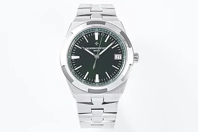 JJ Factory Vacheron Constantin Overseas 4500V Series - 41mm Stainless Steel Watch with Green Dial and Steel Bracelet - Best Super Clone Watch