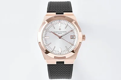 GS Factory Vacheron Constantin Overseas 4500V Series - Rose Gold Case, Black Rubber Strap, Luxury Super Clone Watch
