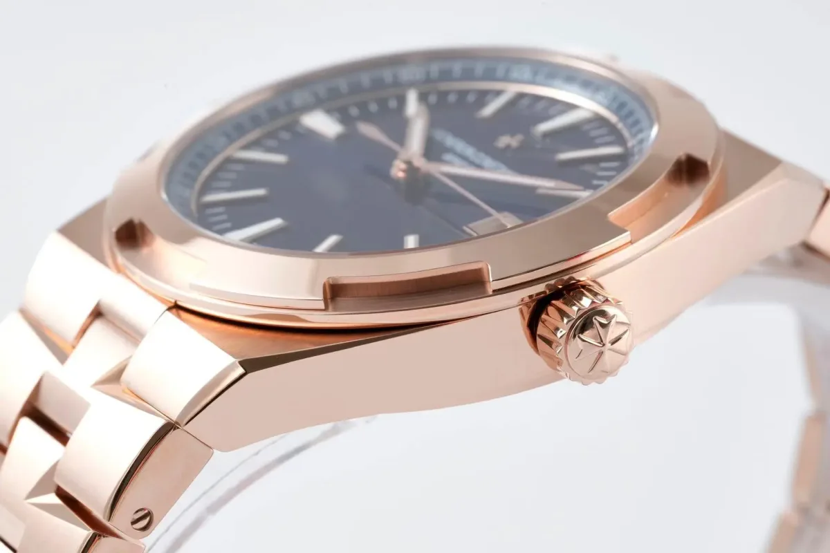 GS Factory Vacheron Constantin Overseas 4500V Series - Rose Gold Case, Blue Dial, Automatic Super Clone Watch - Best Replica Quality