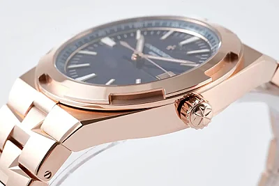 GS Factory Vacheron Constantin Overseas 4500V Series - Rose Gold Case, Blue Dial, Automatic Super Clone Watch - Best Replica Quality