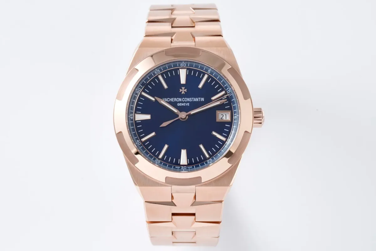 MKS Factory Vacheron Constantin Overseas 4500V Series - Rose Gold Case, Blue Dial, Automatic Super Clone Watch - Best Replica Quality