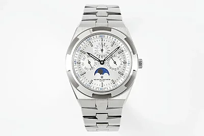 TWA Factory Vacheron Constantin Overseas 4300V Perpetual Calendar Watch - Silver Dial, Stainless Steel Bracelet, Best Super Clone Edition