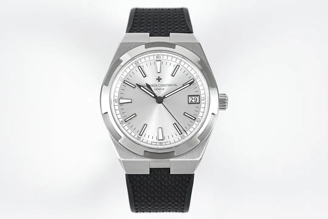 MKS Factory Vacheron Constantin Overseas Automatic Watch - Silver Dial, Black Rubber Strap, 41mm Stainless Steel Case, Best Super Clone Quality