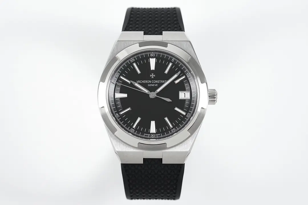 GS Factory Vacheron Constantin Overseas Automatic Watch - Black Dial, Stainless Steel Case, Rubber Strap with Interchangeable System, Top Super Clone Watches Design